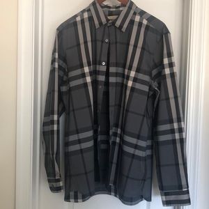 Burberry Check Stretch Cotton Shirt